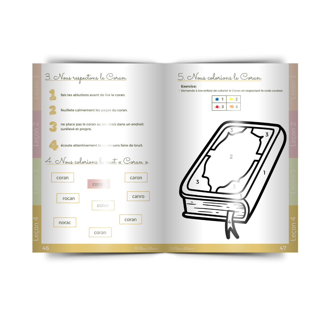 Primaire Mois 1 FR - Cahier d'activités islamiques "Islam at home"