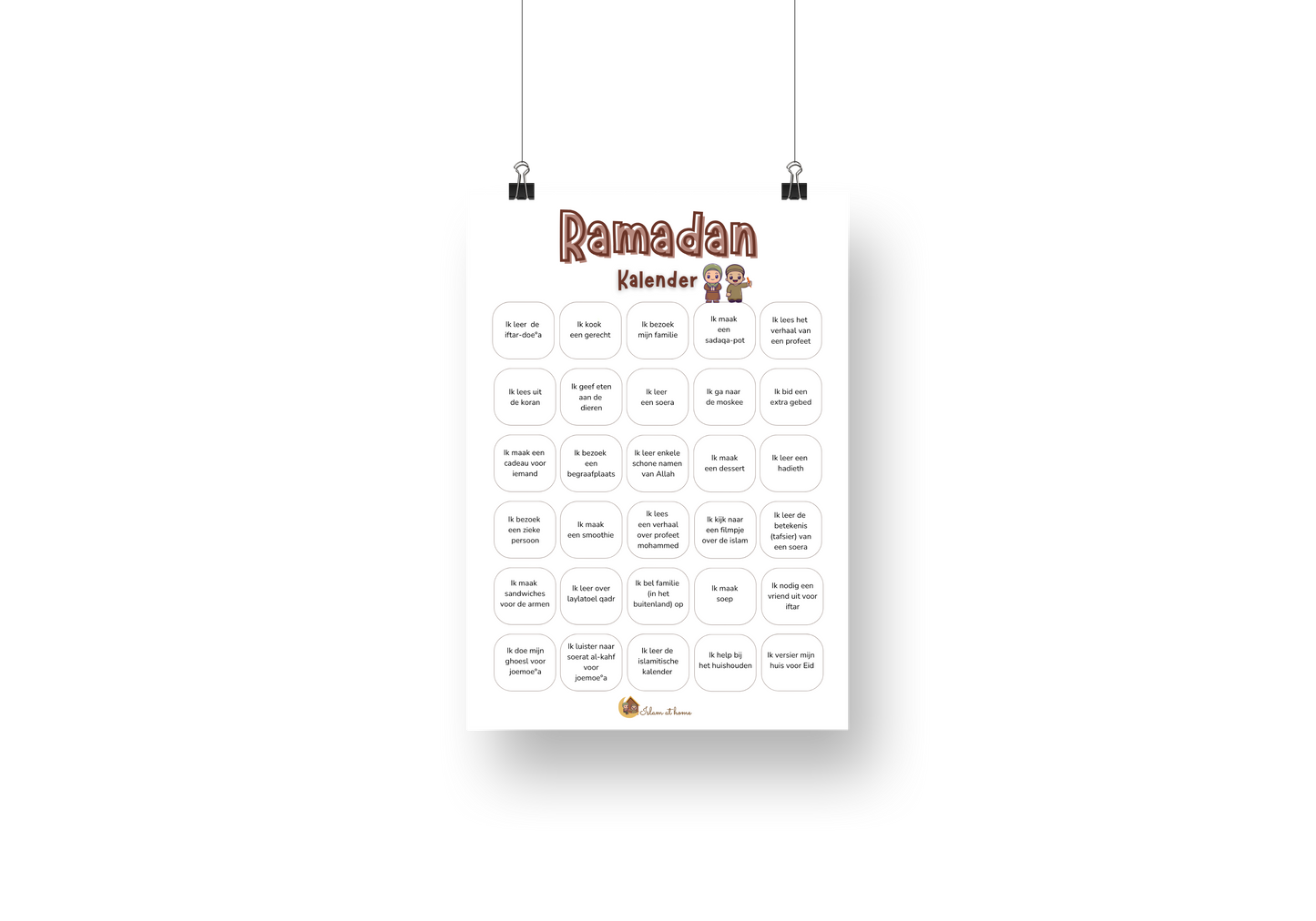 Ramadan Activity calendar (FR/NL)